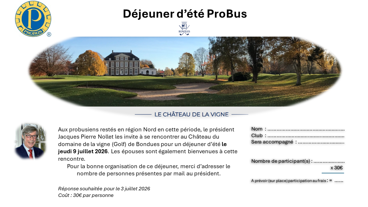 Déjeuner d'été ProBus 2026